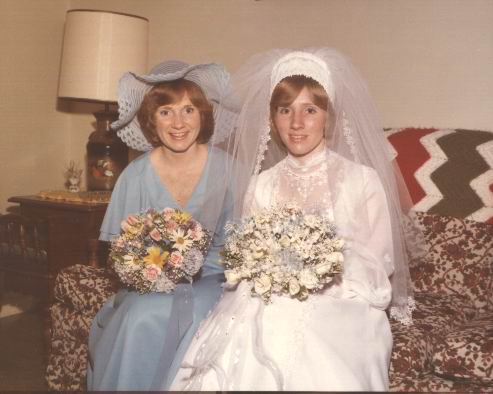 A bride and bridesmaid; Actual size=180 pixels wide